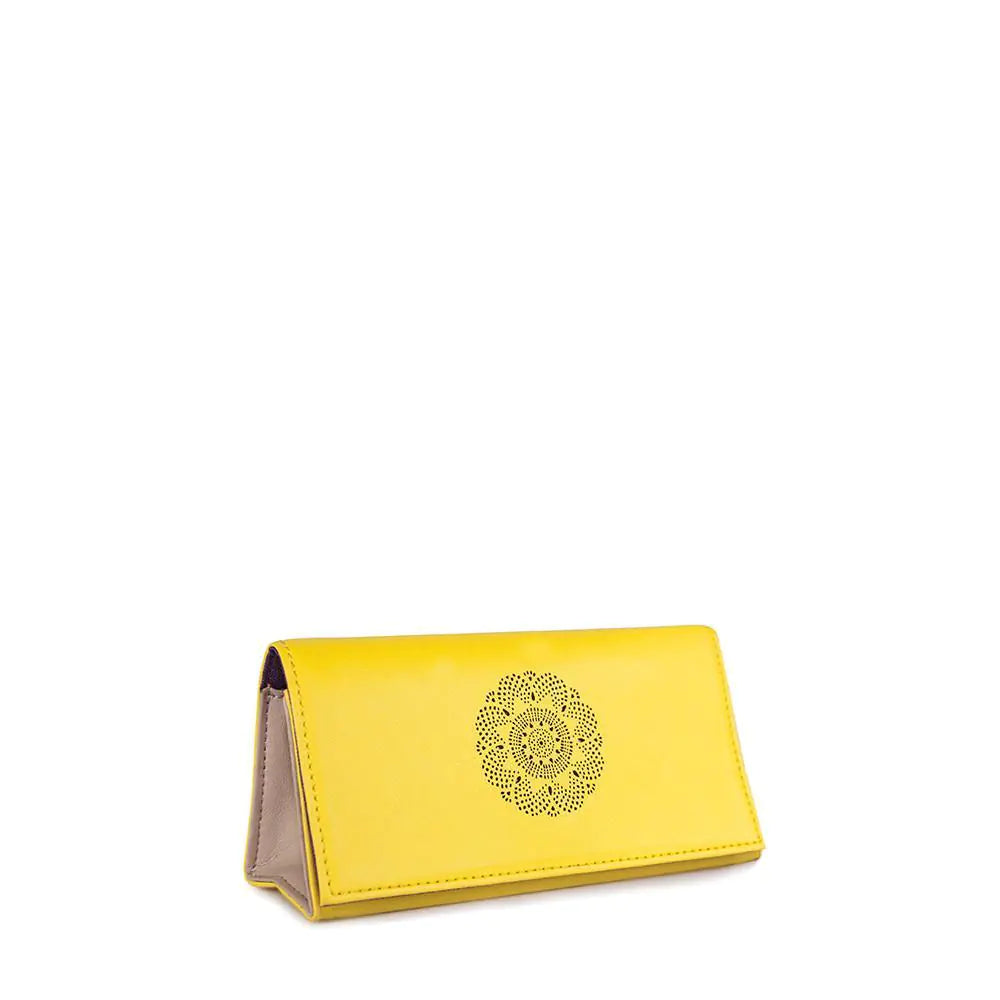 Looking Good Leather Sunglasses Case-Lemon